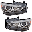 Driver and Passenger Side LED Headlight, With bulb(s), OE Replacement