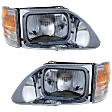 Driver and Passenger Side Halogen Headlight, With bulb(s), OE Replacement