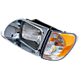 Driver and Passenger Side Halogen Headlight, With bulb(s), OE Replacement