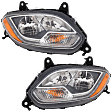 Driver and Passenger Side Halogen Headlight, With bulb(s), OE Replacement