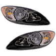 Driver and Passenger Side Halogen Headlight, With bulb(s), OE Replacement