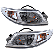 Driver and Passenger Side Halogen Headlight, With bulb(s), OE Replacement