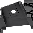 Front, Driver and Passenger Side, Inner Fog Light Trims, Textured Black