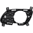 Front, Driver and Passenger Side, Inner Fog Light Trims, Textured Black