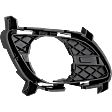 Front, Driver and Passenger Side, Inner Fog Light Trims, Textured Black
