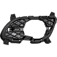 Front, Driver and Passenger Side, Inner Fog Light Trims, Textured Black