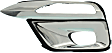 Front, Driver and Passenger Side Fog Light Trims, Black and Chrome, For Models Without Collision Warning