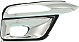 Front, Driver and Passenger Side Fog Light Trims, Black and Chrome, For Models Without Collision Warning