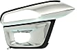 Front, Driver and Passenger Side Fog Light Trims, Black and Chrome, For Models Without Collision Warning