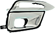 Front, Driver and Passenger Side Fog Light Trims, Black and Chrome, For Models Without Collision Warning