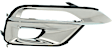 Front, Driver and Passenger Side Fog Light Trims, Black and Chrome, For Models Without Collision Warning