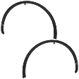 Front, Driver and Passenger Side Fender Flares, Textured Black, OE Style