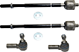 2002-2004 Isuzu Axiom - Front, Driver and Passenger Side, Inner and Outer Tie Rod Ends