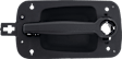 Front, Driver and Passenger Side Exterior Door Handles, Textured Black, without Key Hole