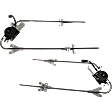 Front, Driver and Passenger Side Power Window Regulator, With Motor