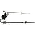 Front, Driver and Passenger Side Power Window Regulator, With Motor