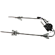 Front, Driver and Passenger Side Power Window Regulator, With Motor