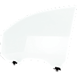Front, Driver and Passenger Side Door Glasses, Green Tint, Replaces NAGS No. FD23967GTY