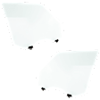 Front, Driver and Passenger Side Door Glasses, Green Tint, Replaces NAGS No. FD24704GTY