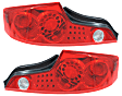 Driver and Passenger Side Tail Lights, with Bulbs, Halogen, 2-Door, Coupe