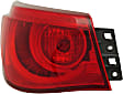 Driver and Passenger Side, Outer Tail Lights, with Bulbs, LED, Mounts on Body