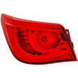 Driver and Passenger Side Tail Lights, with Bulbs, LED, Mounts on Body