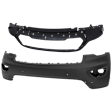 2018 Jeep Grand Cherokee Laredo - Front, Upper and Lower Primed Bumper Cover, For Models Without Advanced Park Assist System, With Park Assist, CAPA Certified