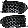 Front, Driver and Passenger Side, Outer Bumper Grilles, Textured Black