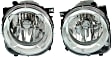 Driver and Passenger Side Halogen Headlight, With bulb(s), OE Replacement