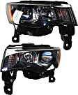 2018 Jeep Grand Cherokee - Driver and Passenger Side Halogen Headlight, With bulb(s), OE Replacement,, CAPA Certified