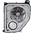 Driver and Passenger Side Headlights, with Bulbs, Halogen, For Models without Black Bezel, without Fog Lights