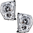 2011 Jeep Liberty - Driver and Passenger Side Halogen Headlight, With bulb(s), For Models Without Black Bezel, With Fog Lights, OE Replacement