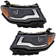 2018 Jeep Compass - Driver and Passenger Side HID/Xenon Headlight, With bulb(s), For Models Without LED Daytime Running Light