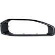 Front, Driver and Passenger Side Bumper Trims, Black, For Models with Molded Type Bumper