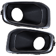 Front, Driver and Passenger Side Fog Light Trims, Textured Black, Type 1