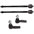 Front, Driver and Passenger Side, Inner and Outer Tie Rod End