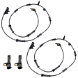 Front and Rear, Driver and Passenger Side ABS Speed Sensor Set of 4