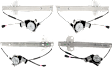 Front and Rear, Driver and Passenger Side Power Window Regulator, With Motor