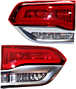 Driver and Passenger Side Tail Lights, with Bulbs, Halogen, Mounts On Liftgate, CAPA CERTIFIED