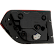 Driver Side, Inner and Outer Tail Lights, with Bulbs, Halogen, Mounts On Body and Liftgate