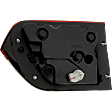 Driver Side, Inner and Outer Tail Lights, with Bulbs, Halogen, Mounts On Body and Liftgate, CAPA CERTIFIED