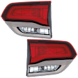 Driver and Passenger Side, Inner Tail Lights, with Bulbs, Halogen, Mounts On Liftgate