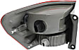 2012 Jeep Grand Cherokee Laredo X - Passenger Side, Inner and Outer Halogen Tail Light, With bulb(s), Mounts on Liftgate, OE Replacement