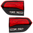Driver and Passenger Side, Inner Tail Lights, with Bulb, Halogen/LED Combo, For Models without Platinum Insert