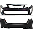 Front and Rear Primed Bumper Cover CAPA Certified