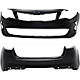 2016 Kia Optima LX - Front and Rear Primed Bumper Cover, USA Built Vehicle, For Models With Standard Type Bumper and Park Assist System, Except Hybrid Model