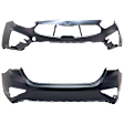 Sedan Front and Rear Primed Bumper Cover
