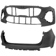 Front and Rear Primed Bumper Cover