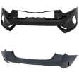 Front and Rear Primed Bumper Cover CAPA Certified