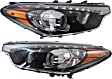 Driver and Passenger Side Headlights, with Bulbs, HID/Xenon, with HID Bulbs and ballast, Production Date From October 17 2014